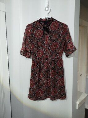 Sz 4 Boohoo midi dress with sheer sleeves